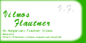 vilmos flautner business card